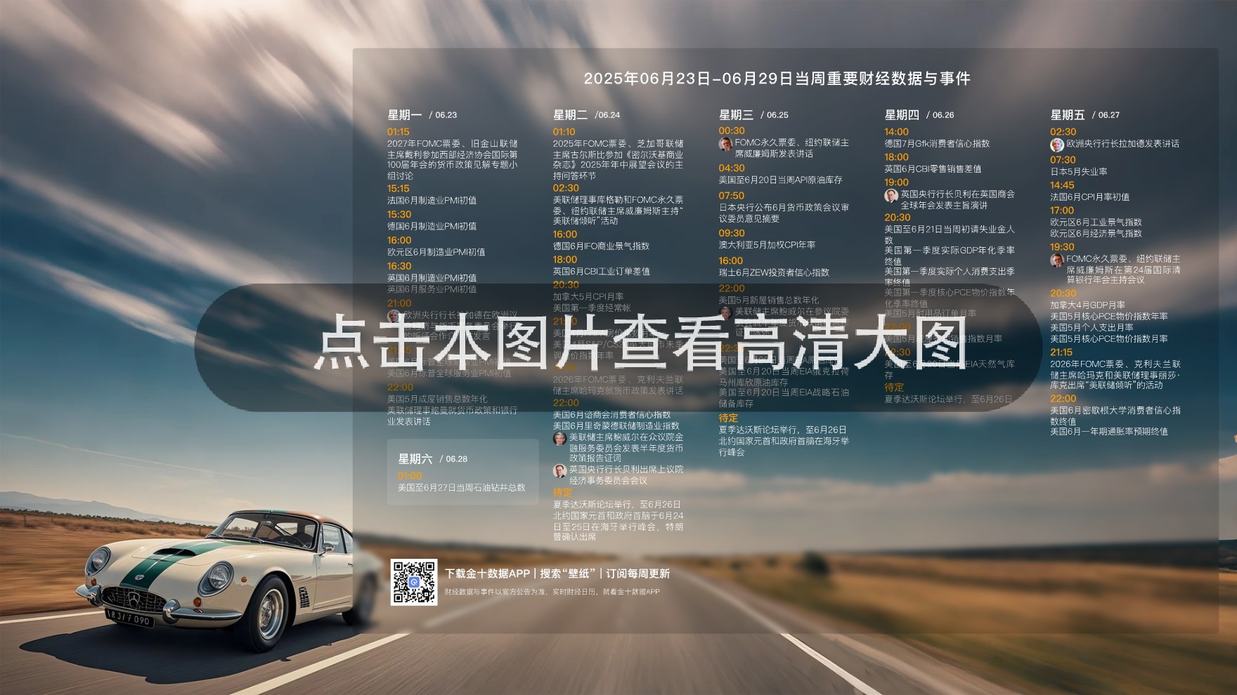 2025年06月23日-2025年06月29日财经数据与事件精美周历壁纸