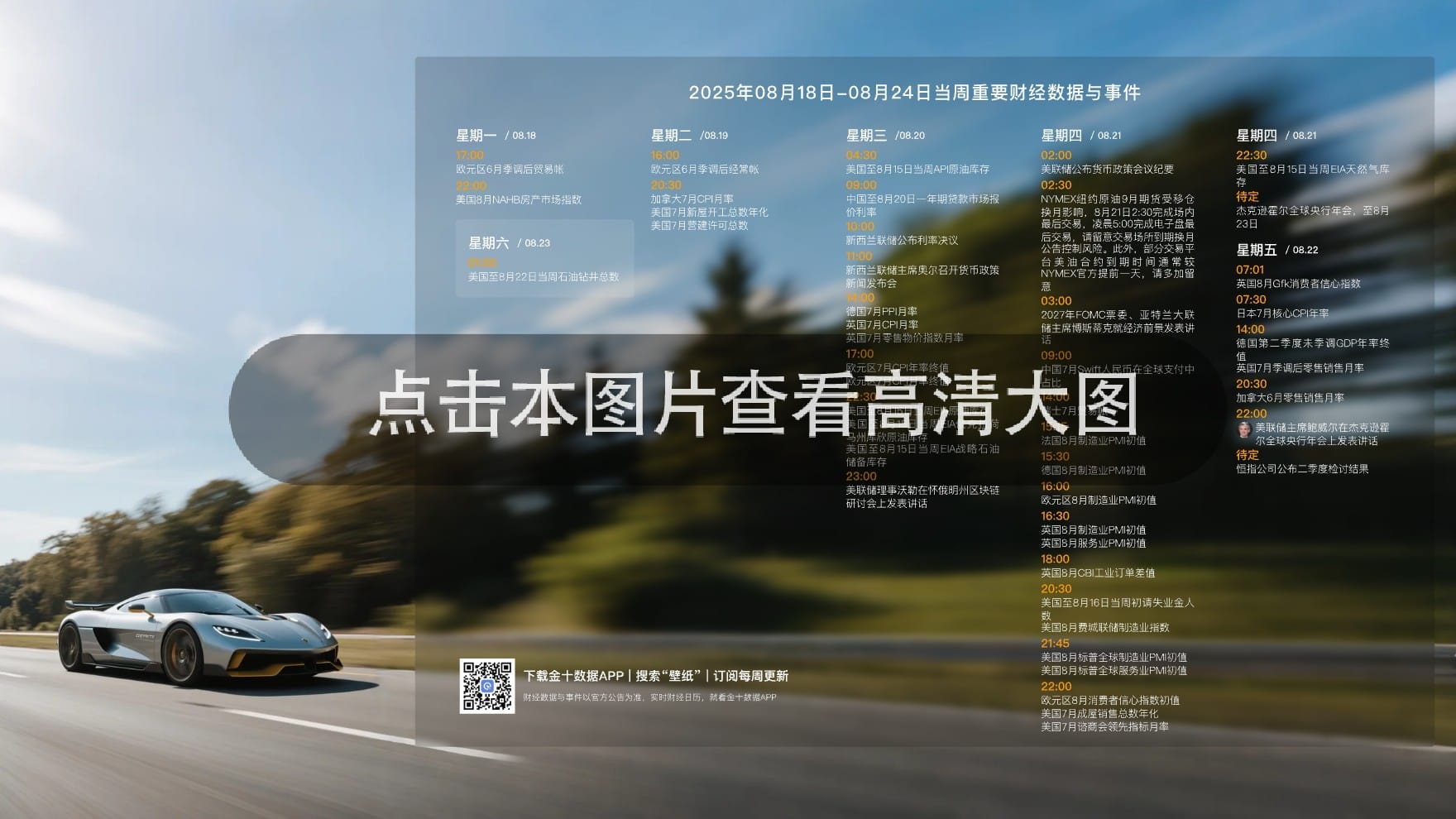 2025年08月18日-2025年08月24日财经数据与事件精美周历壁纸